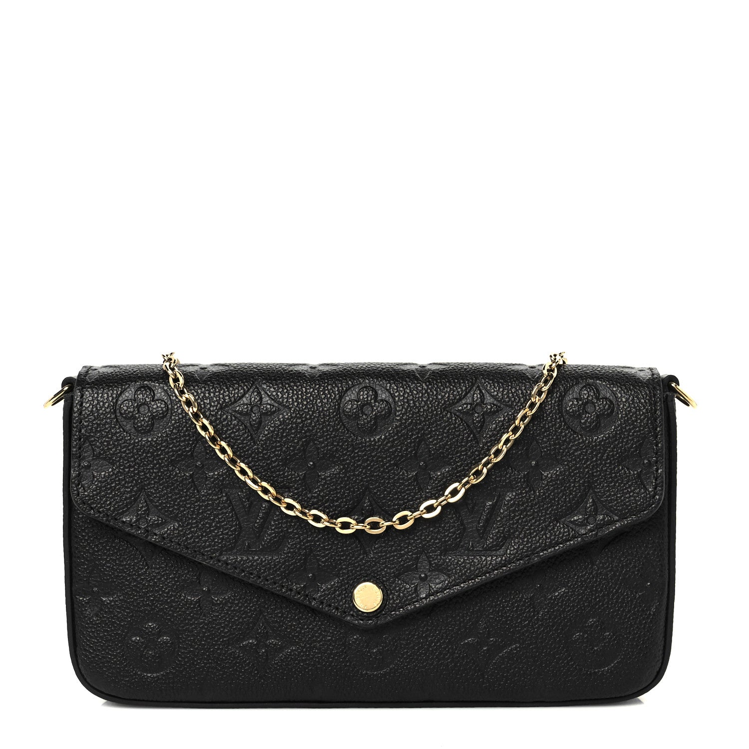 Louis Vuitton Empreinte Pochette Felicie Chain Wallet Black 1 of 15