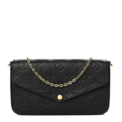 Louis Vuitton Empreinte Pochette Felicie Chain Wallet Black 1 of 15