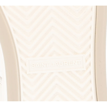 Saint Laurent Calfskin Perforated Suede SL61 Sneakers 37.5 Blanc Optique 6 of 8