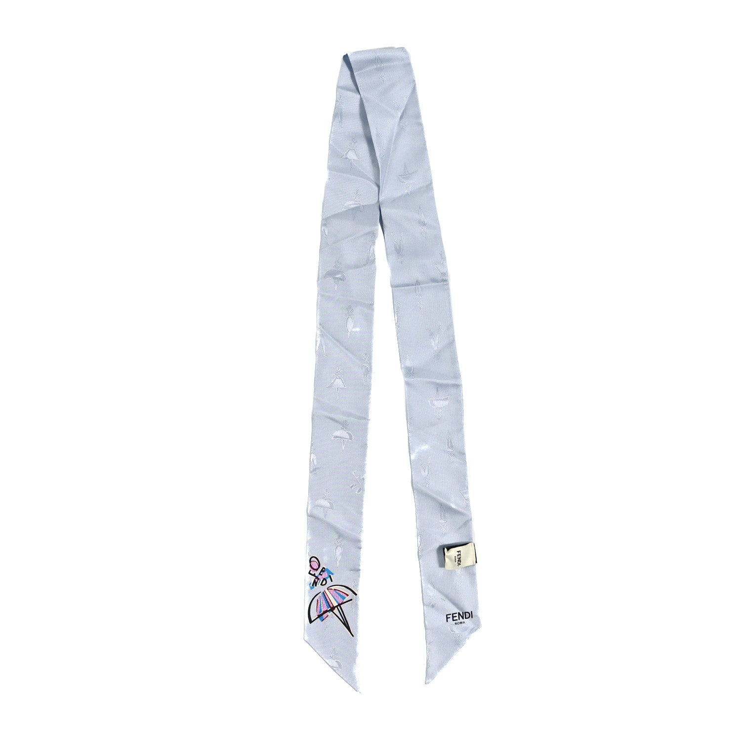 Fendi Silk Jacquard Bamboline Wrappy Bandeau Artico 2 of 3