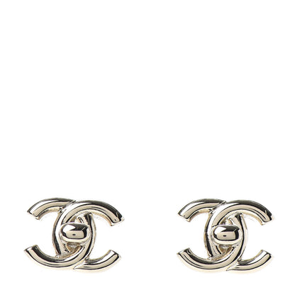 Chanel Metal CC Turnlock Earrings Gold 1 of 4