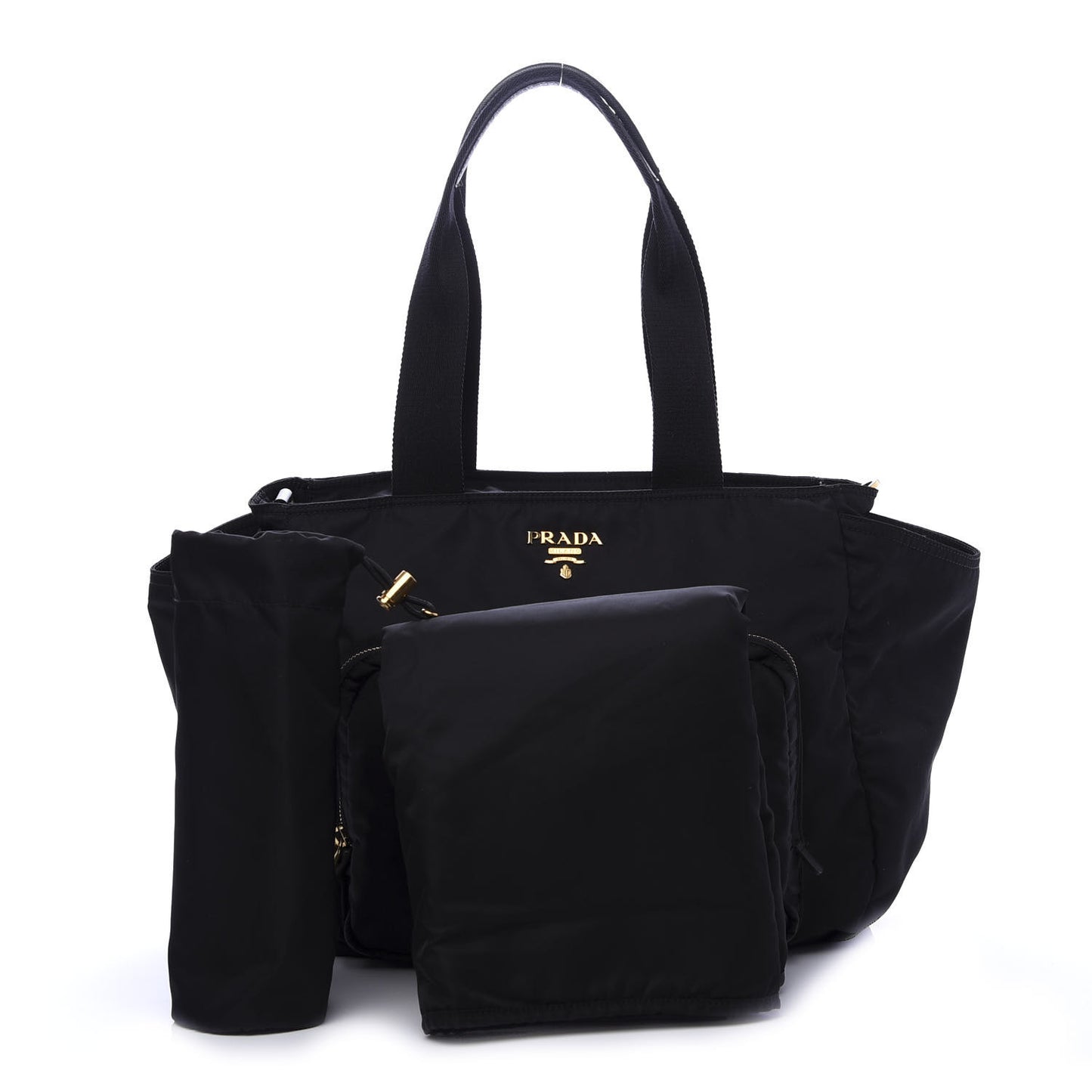 Tessuto Nylon Vela Diaper Bag Black