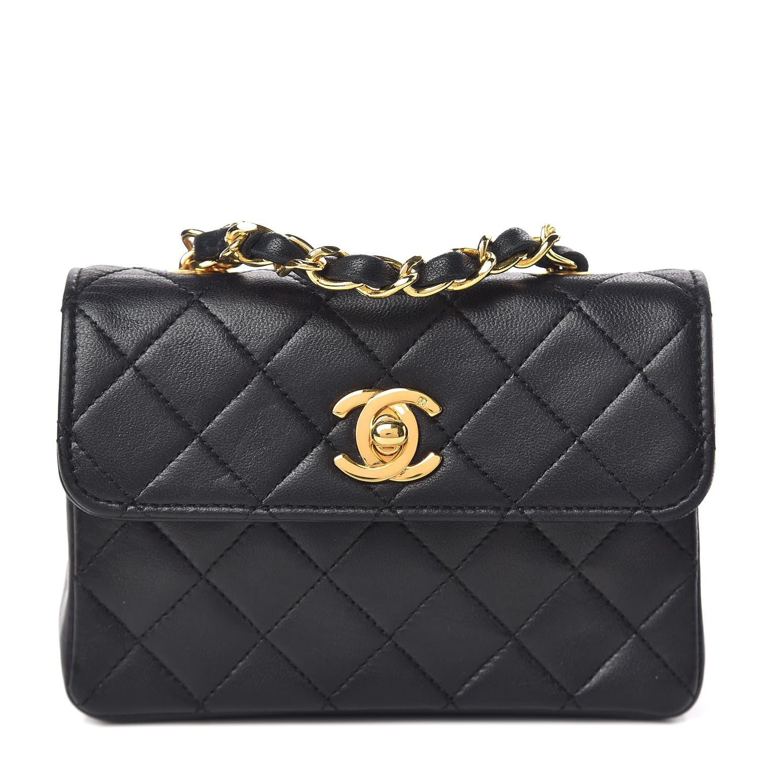 Chanel Lambskin Quilted Extra Mini Flap Black 1 of 17