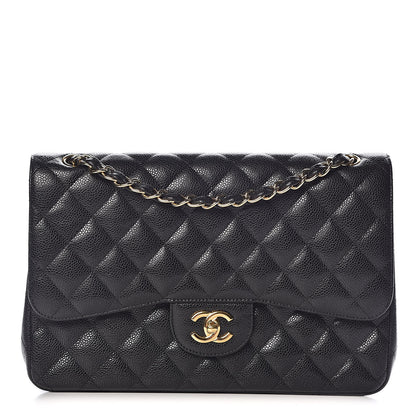 Chanel Caviar Quilted Jumbo Double Flap Black 1 of 14