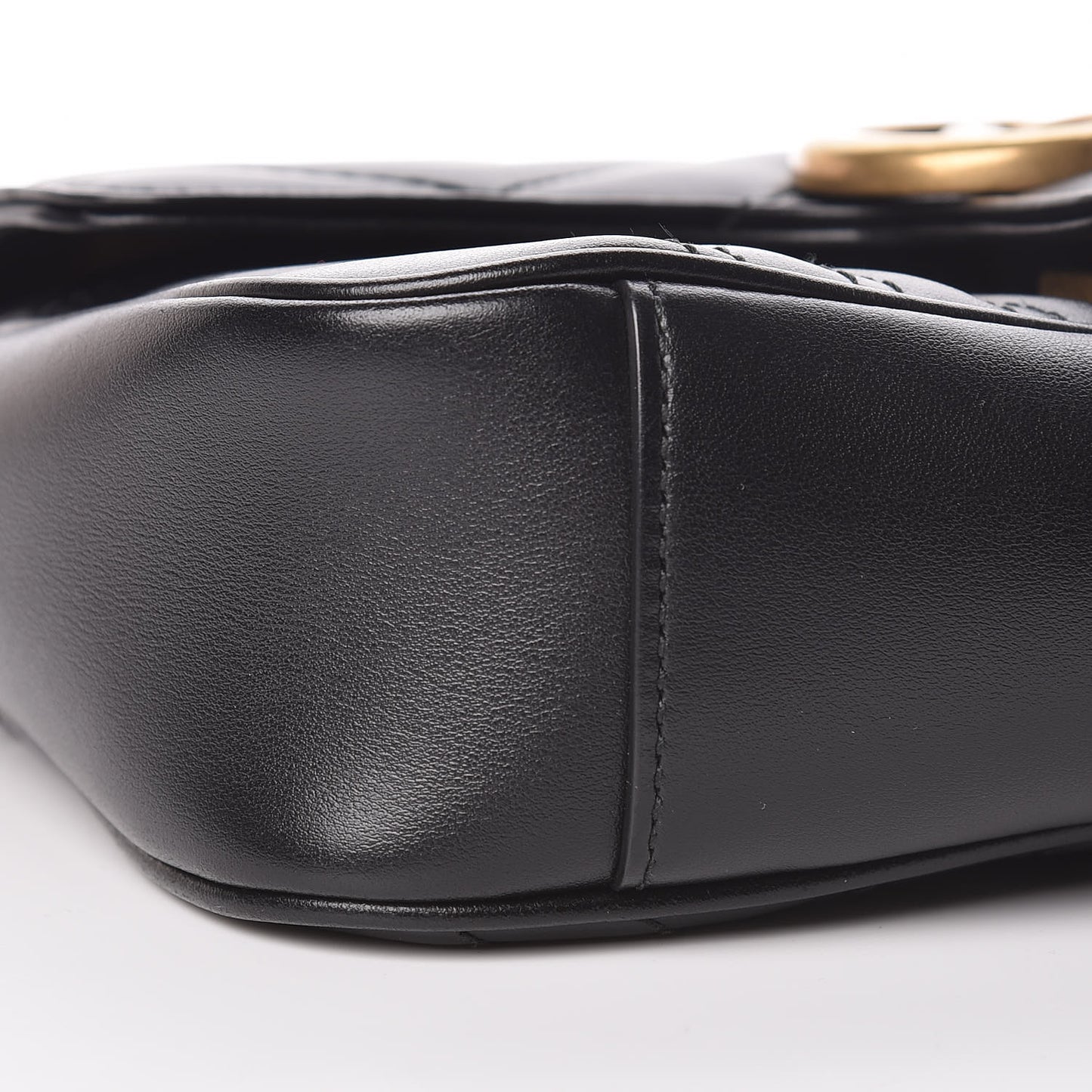 Calfskin Matelasse Mini GG Marmont Shoulder Bag Black