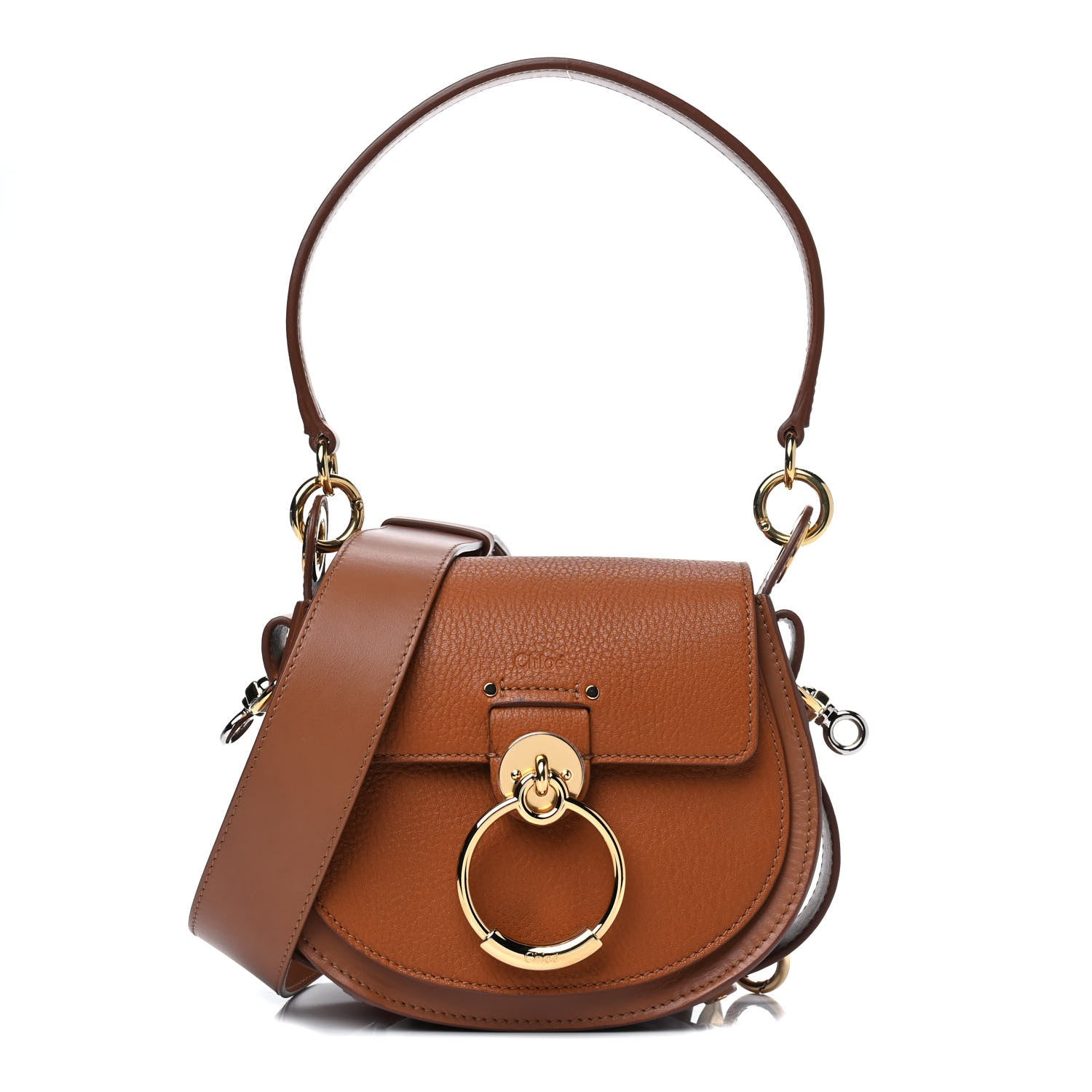 Chloe Grained Lambskin Small Tess Bag Caramel 1 of 4