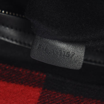 Celine Wool Medium Tartan Phantom Luggage Red 7 of 9