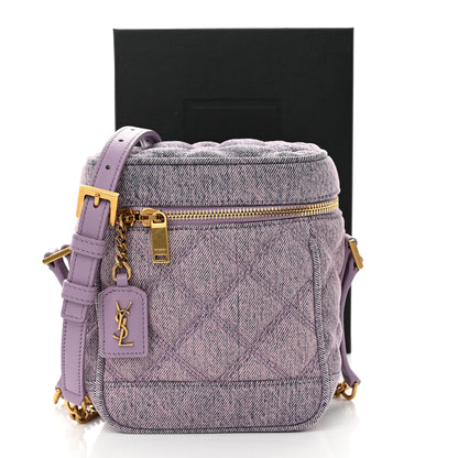 Saint Laurent denim Quilted 80's Vanity Bag Bleached Lilac 11 of 11