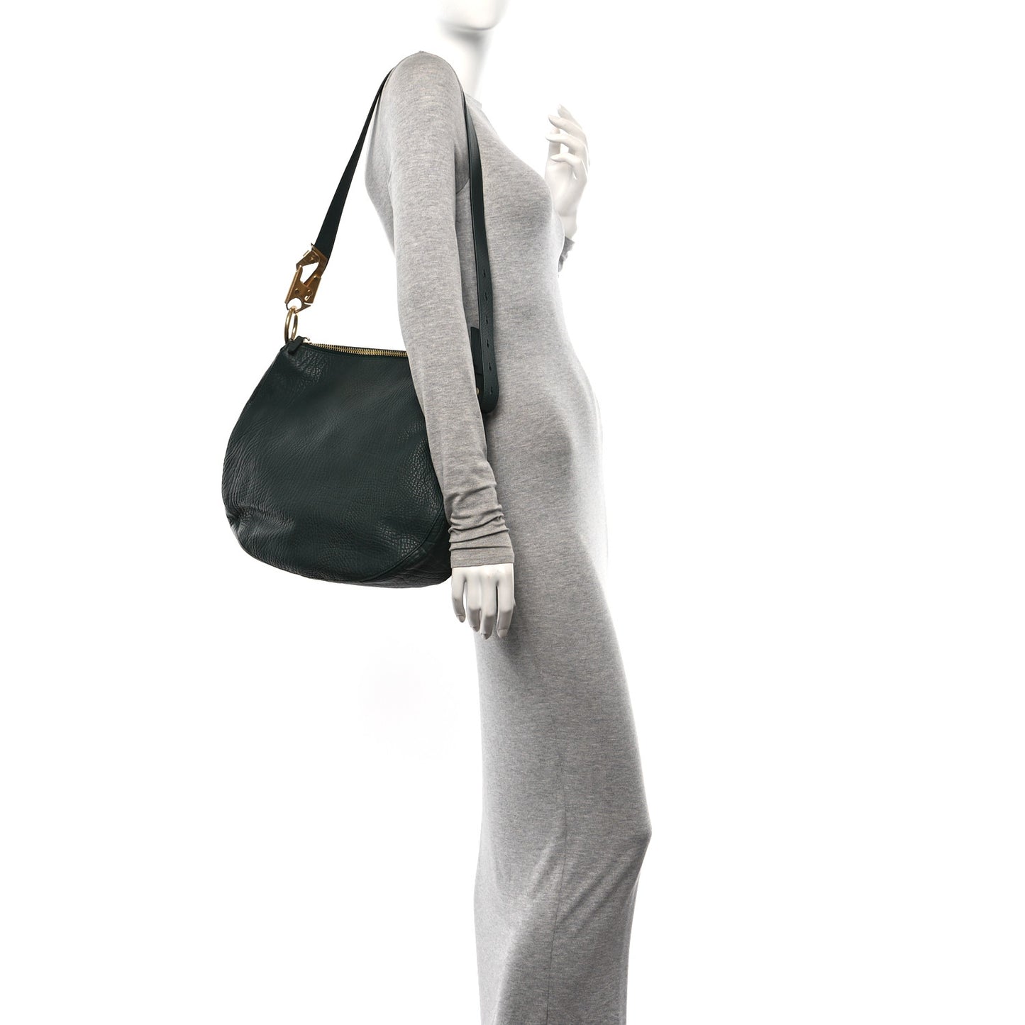Grainy Calfskin Medium Knight Crossbody Bag Vine