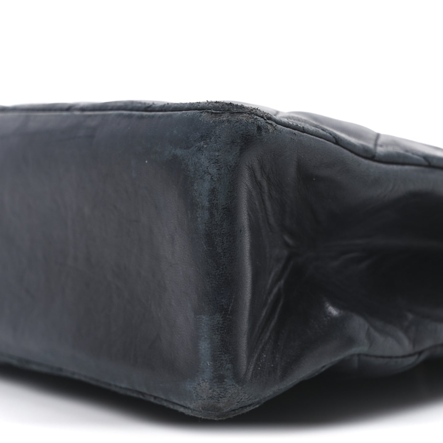 Lambskin Quilted Shopping Tote Black