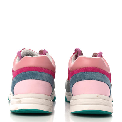Chanel Nylon Calfskin Suede Womens CC Sneakers 40 Fuchsia Pink 6 of 15