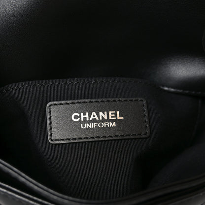 Chanel Calfskin Quilted CC Uniform Flap Belt Bag Black 7 of 12