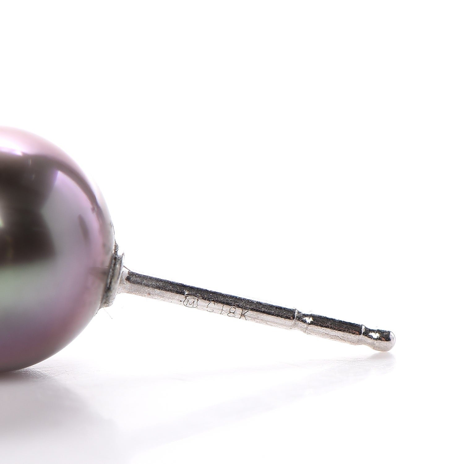 Mikimoto 18K White Gold Diamond 9mm-12mm Black South Sea Pearl Pendant Necklace Earring Set 9 of 11