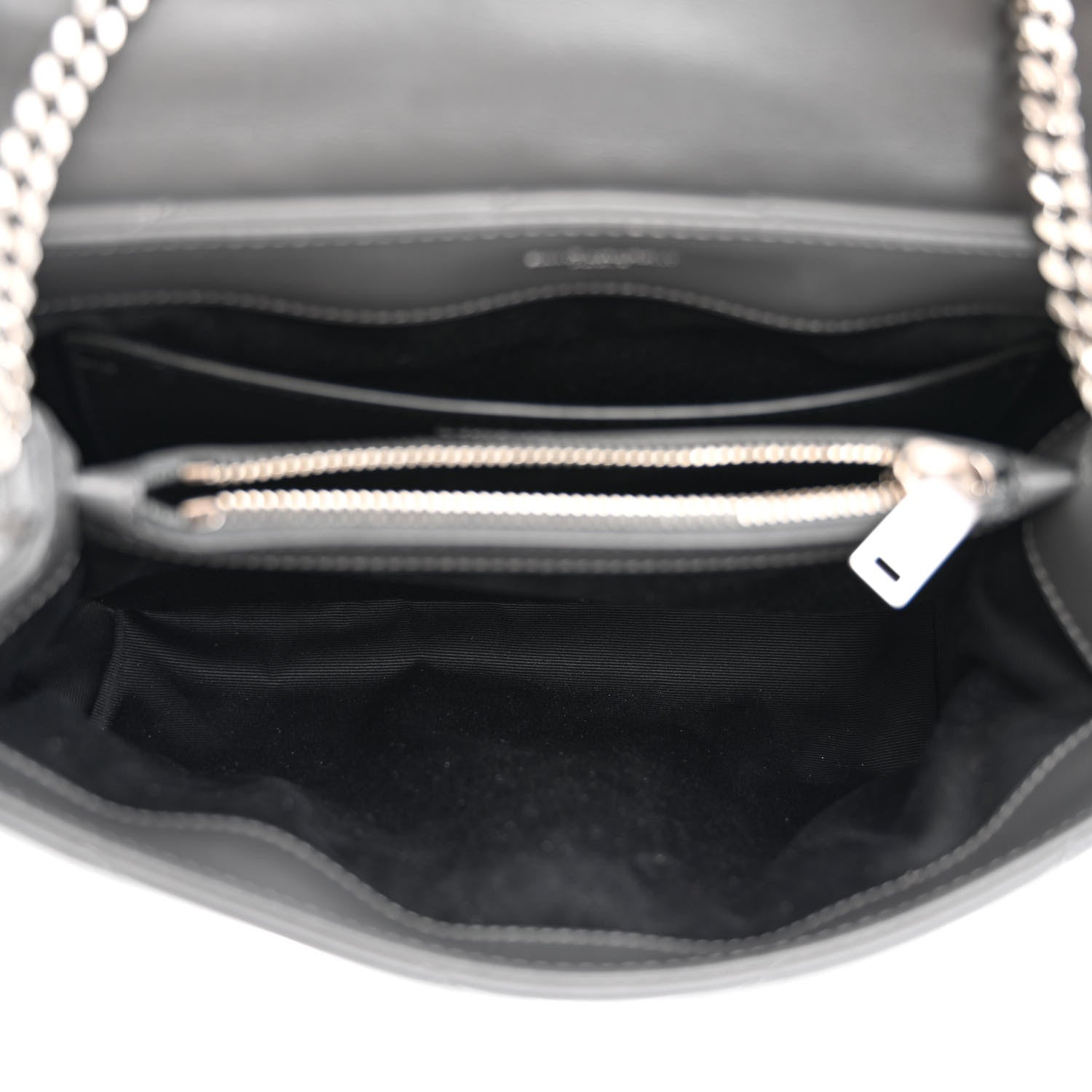 Saint Laurent Calfskin Y Quilted Monogram Small Loulou Chain Satchel Storm 5 of 10
