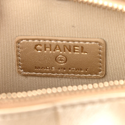 Chanel Metallic Lambskin Quilted CC In Love Heart Waist Belt Bag With Chain Gold 8 of 11