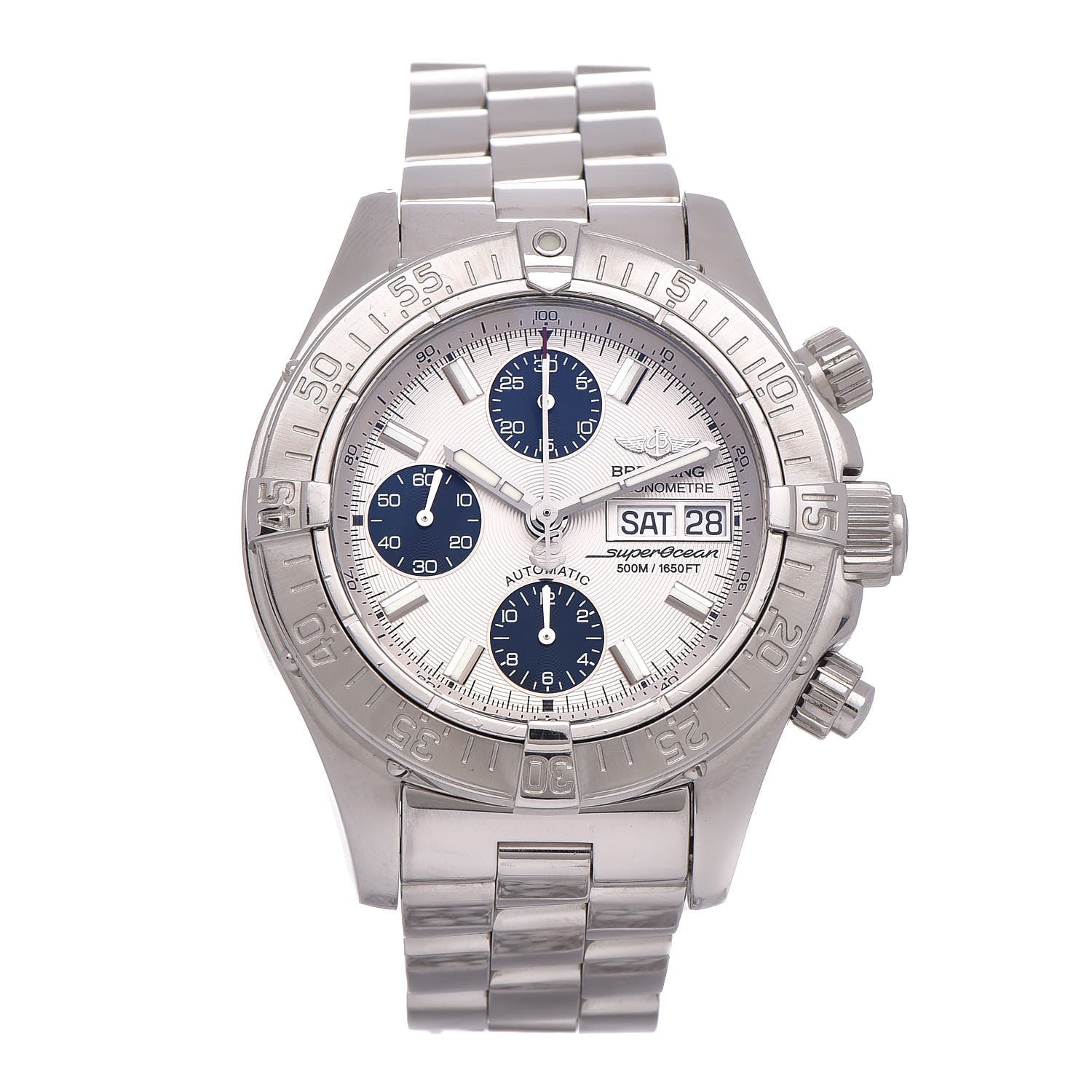 Breitling Stainless Steel 42mm Chrono Super Ocean Automatic Watch White A13340 1 of 7