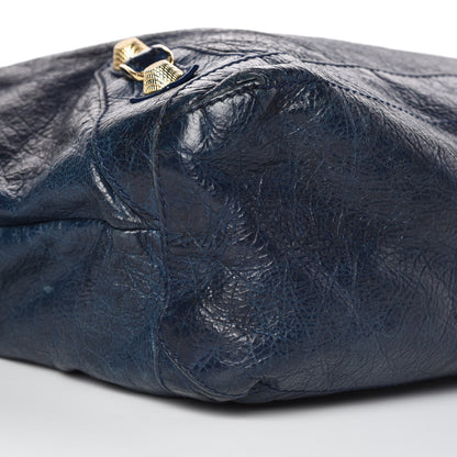 Balenciaga Agneau Giant 12 Gold Hardware Day Hobo Bleu Mineral 5 of 11