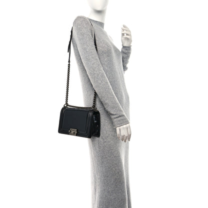 Chanel Glazed Calfskin Medium Boy Flap Black 2 of 9