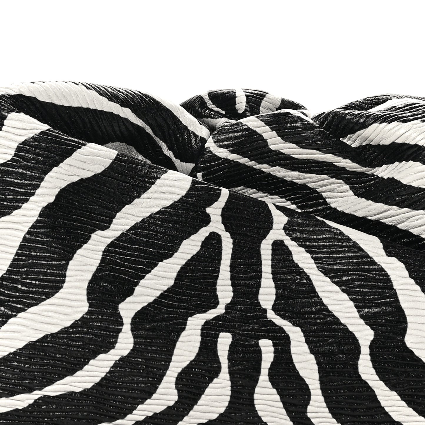 Nappa Zebra Print The Pouch Oversized Clutch White Black