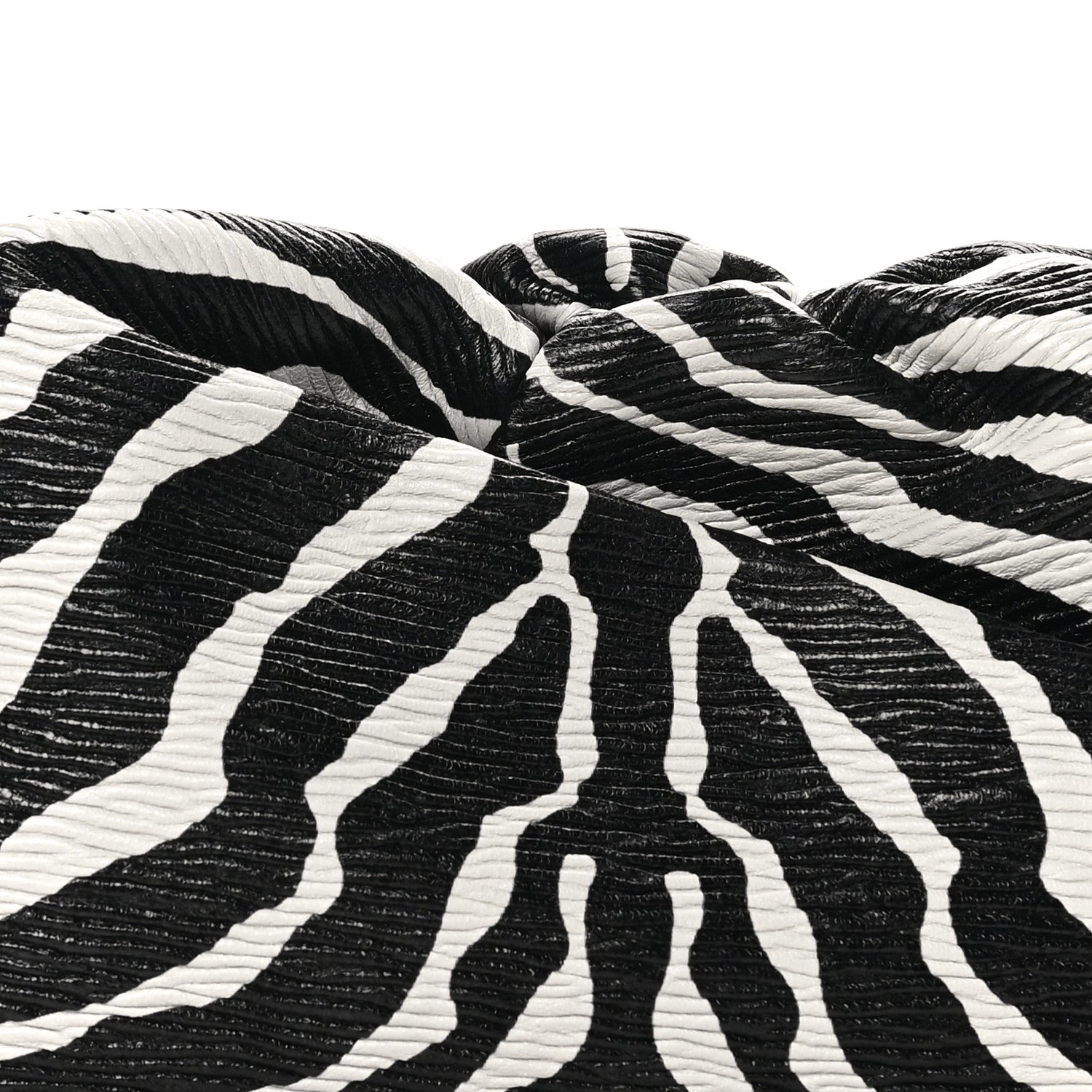 Bottega Veneta Nappa Zebra Print The Pouch Oversized Clutch White Black 7 of 9