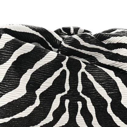 Bottega Veneta Nappa Zebra Print The Pouch Oversized Clutch White Black 7 of 9