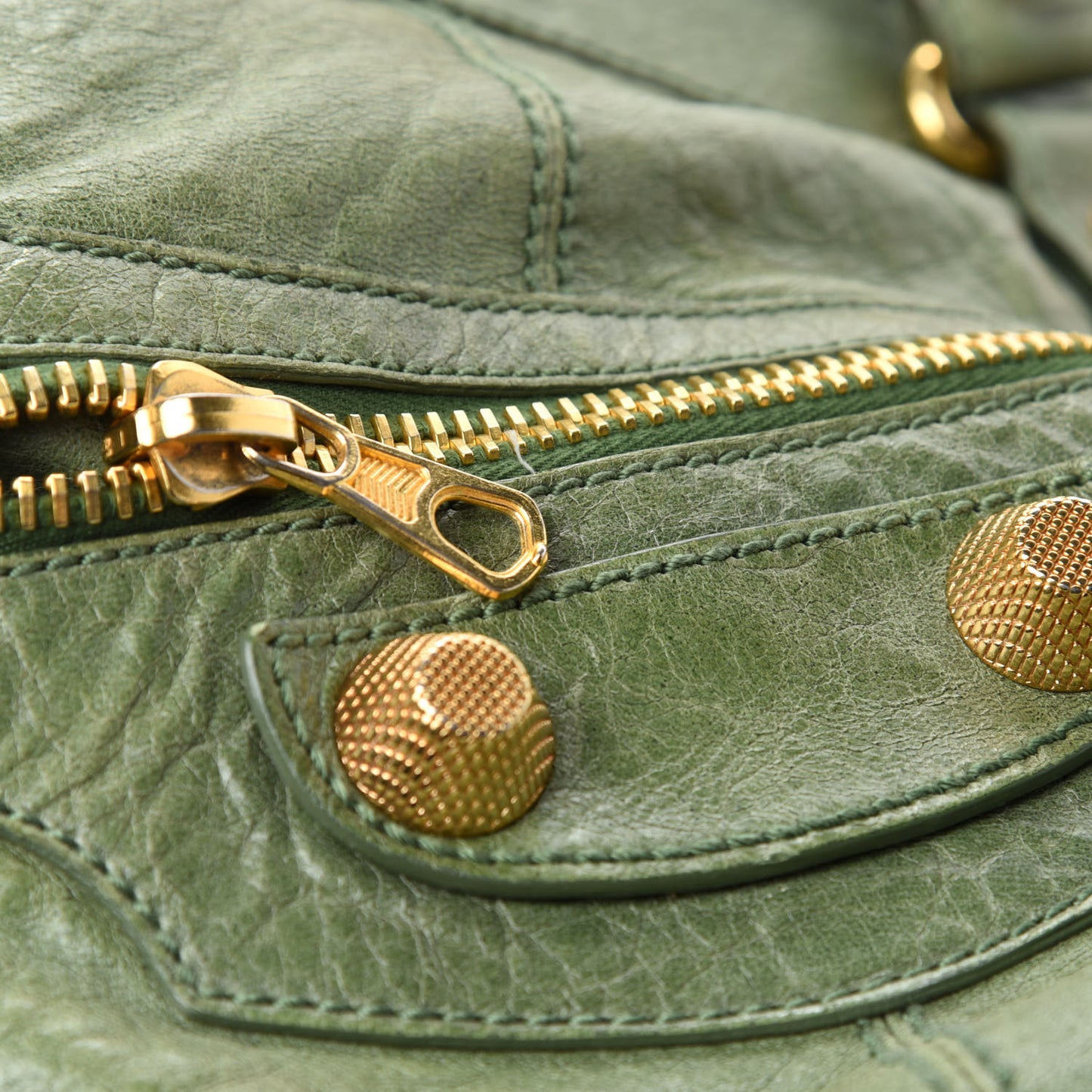 Agneau Giant 21 Gold Hardware Work Vert Militaire