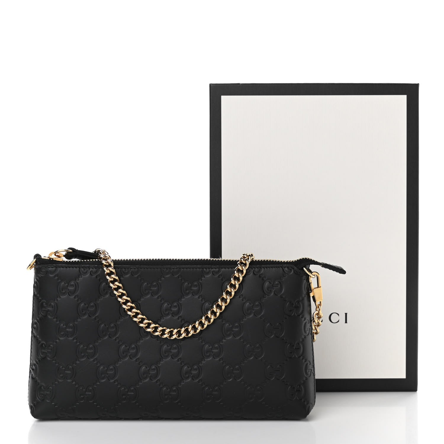 Gucci Guccissima Signature Wrist Wallet Black 11 of 11