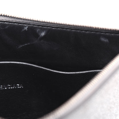 Balenciaga Glitter Calfskin Logo Everyday Pouch M Silver 7 of 13