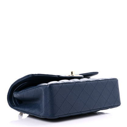 Chanel Caviar Quilted Small Double Flap Navy 3 of 13