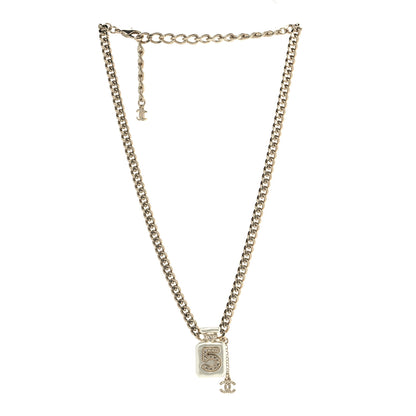 Chanel Resin Crystal CC No 5 Perfume Bottle Necklace 3 of 6