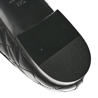 Chanel Aged Calfskin Quilted CC Cap Toe Ballerina Flats 39.5 Black 11 of 14