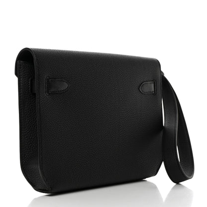 Hermes Togo Kelly Depeches 25 Pouch Black 3 of 11