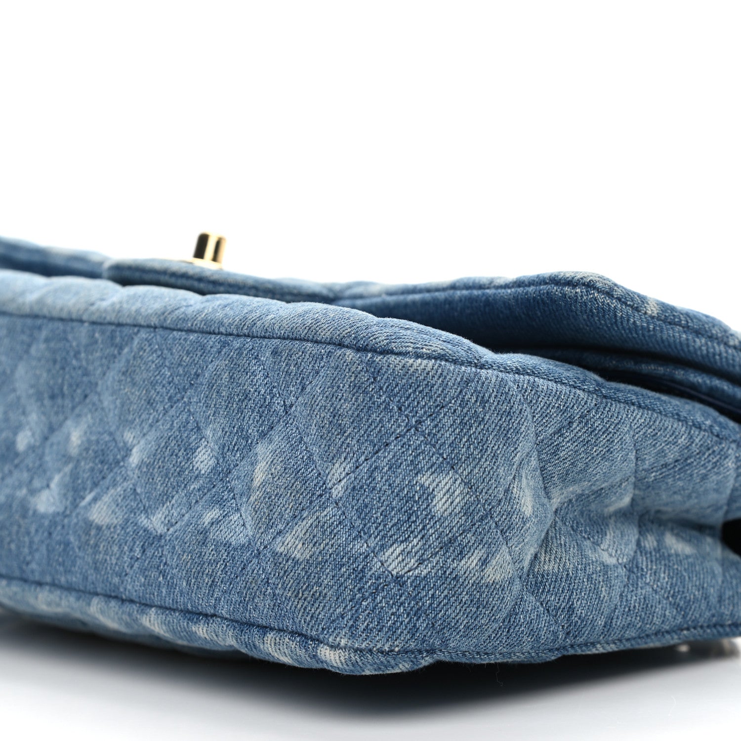 Chanel Denim Quilted Medium Double Flap Blue 10 of 10