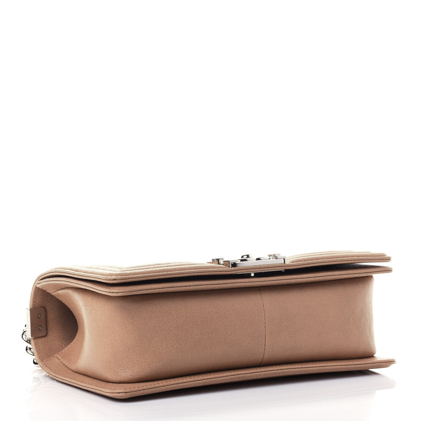 Caviar Quilted Medium Boy Flap Beige