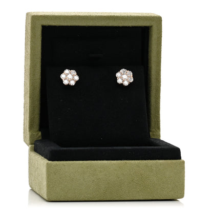 Van Cleef & Arpels 18K Rose Gold Diamond Fleurette Earrings 5 of 5