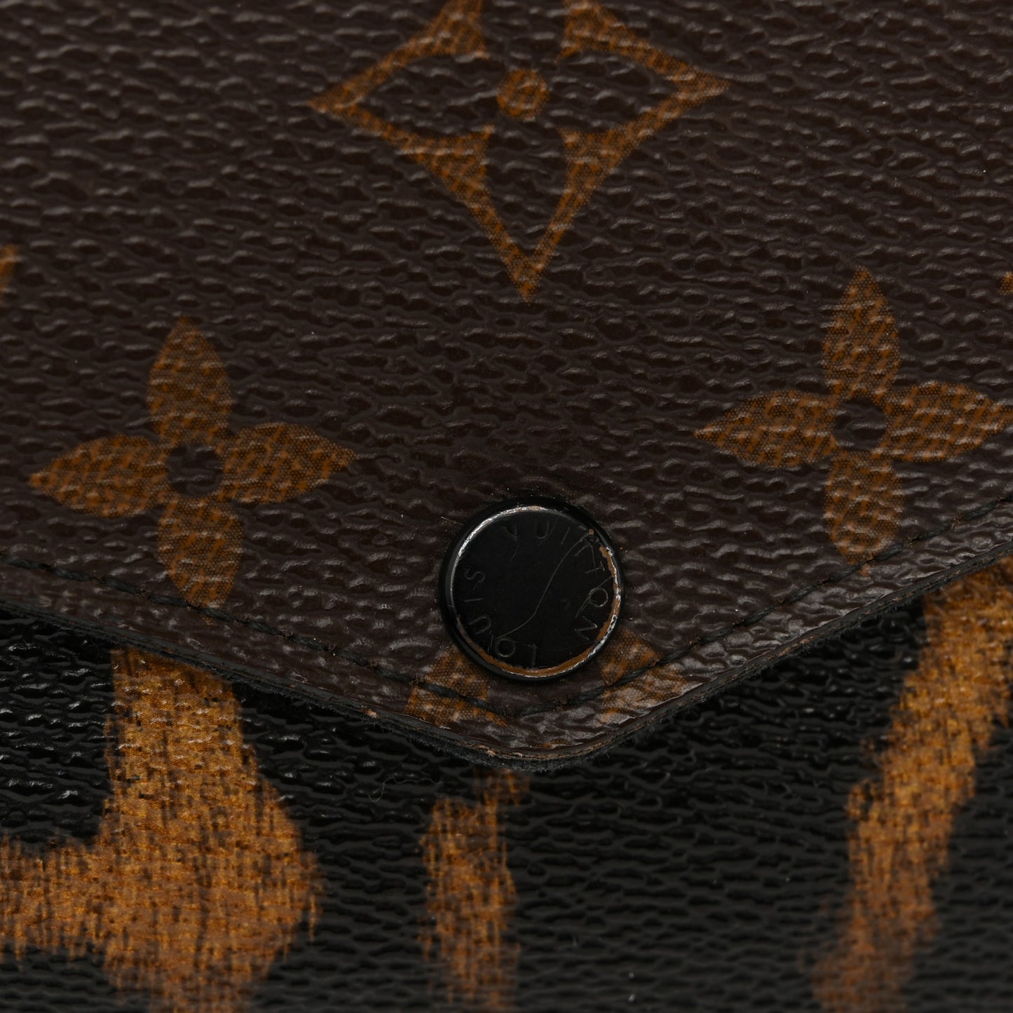 Monogram Animal Print Pochette Felicie Chain Wallet