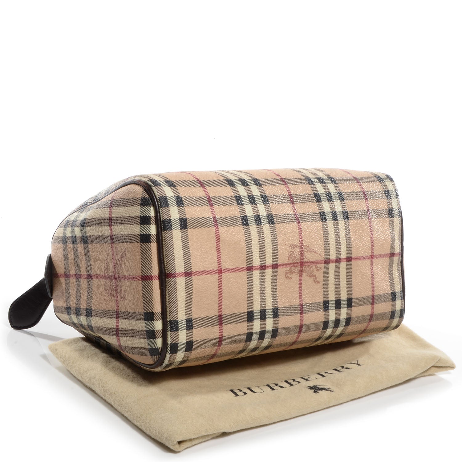 Burberry Haymarket Check Small Chester Bowling Bag Chocolate 4 of 8