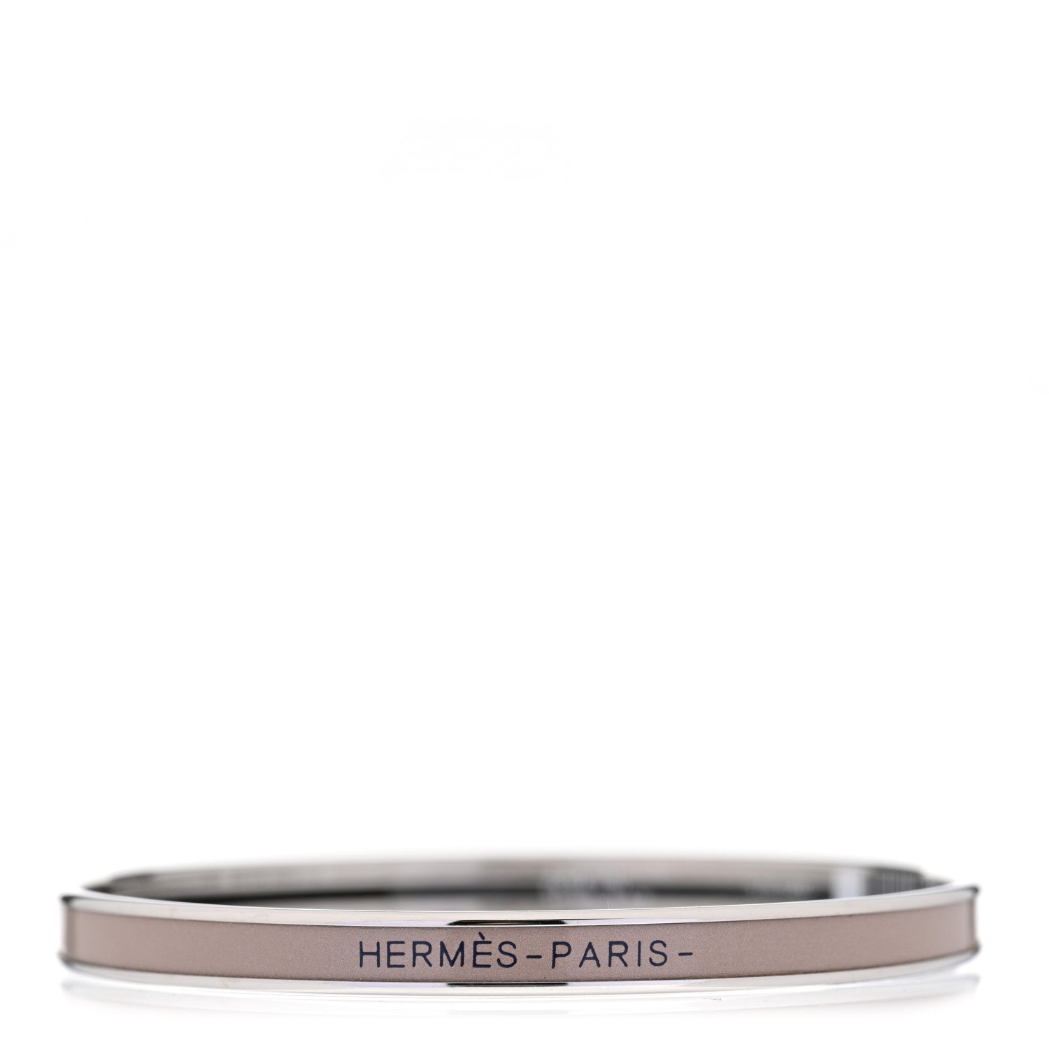 Hermes Enamel Printed Extra Narrow Bracelet 65 Marron Glace 1 of 5