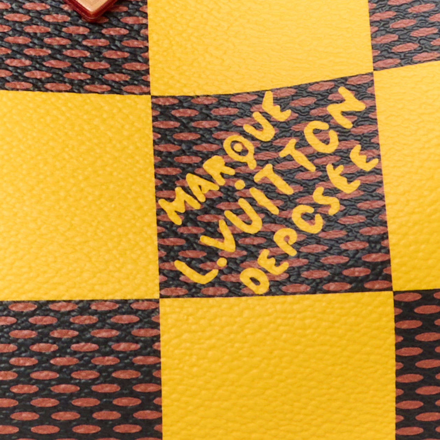Damier Pop Speedy Bandouliere 25 Jaune Mat