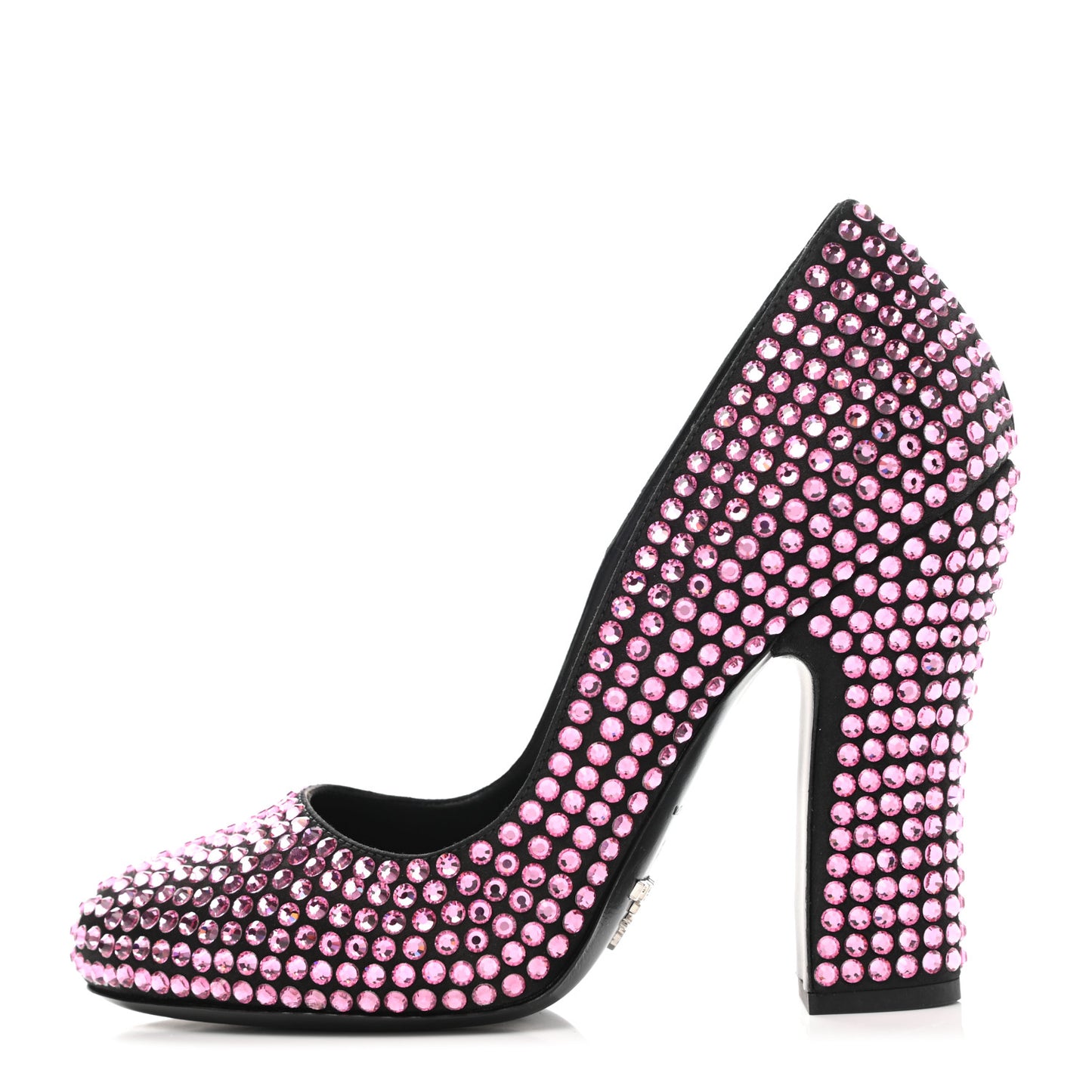 Satin Crystal 105mm Pumps 36 Rosa