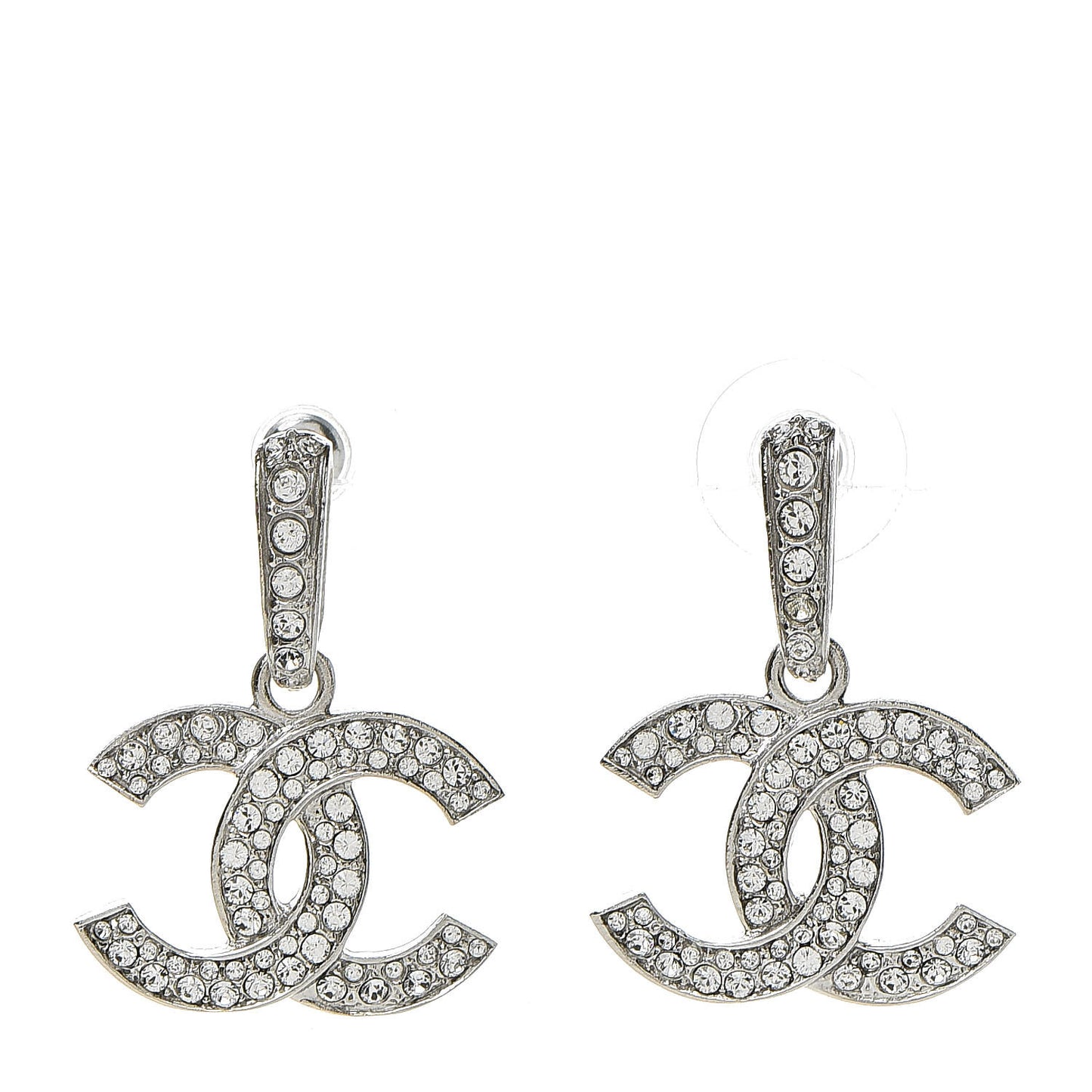 Crystal Palais Garnier CC Drop Earrings Silver