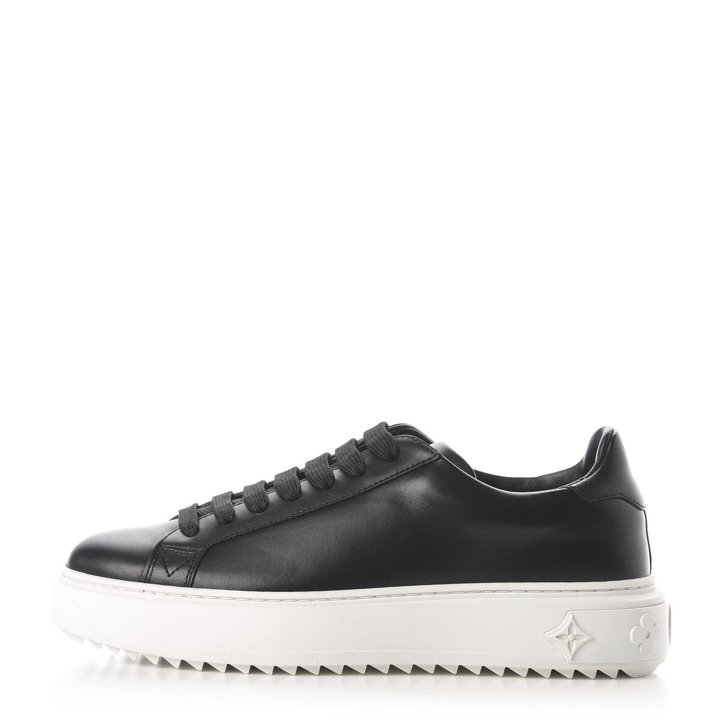 Calfskin Time Out Sneakers 37 Black