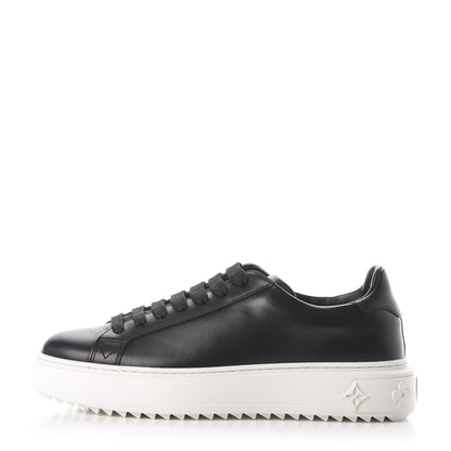 Louis Vuitton Calfskin Time Out Sneakers 37 Black 1 of 7