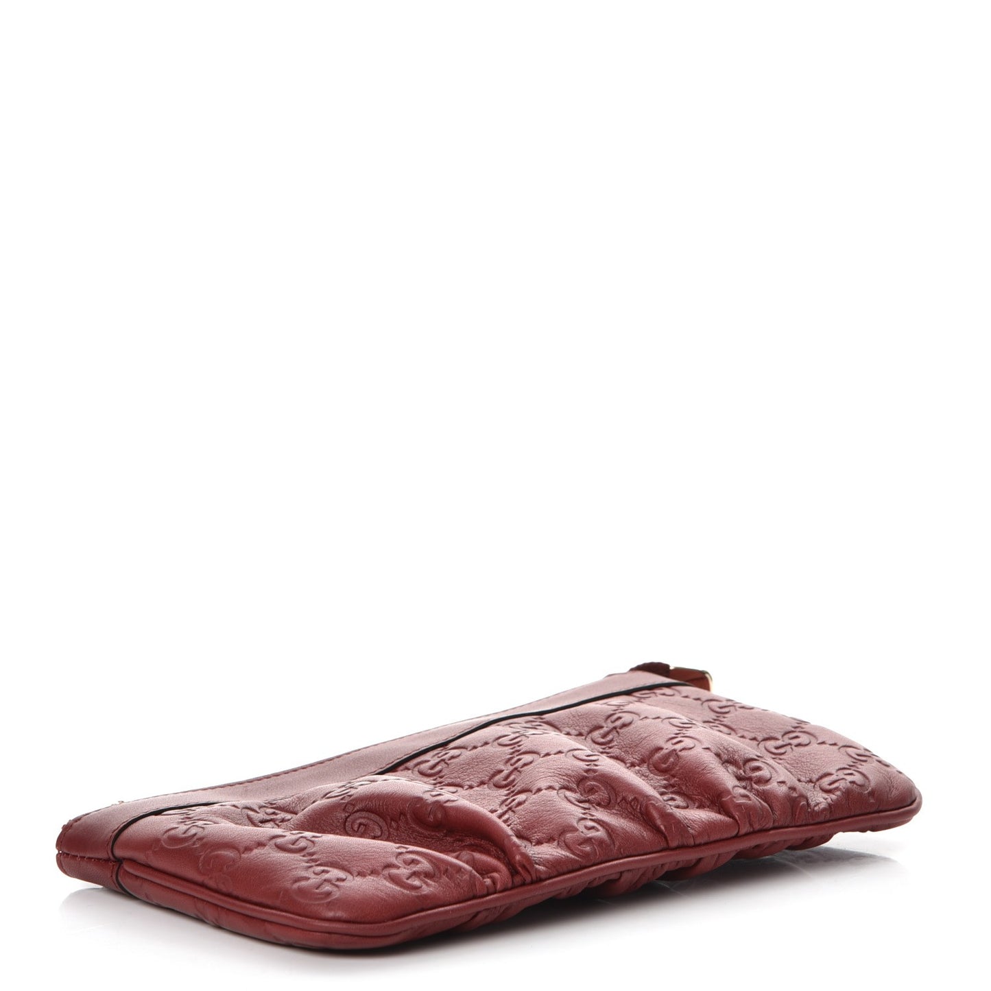 Guccissima Heart Wristlet Bordeaux