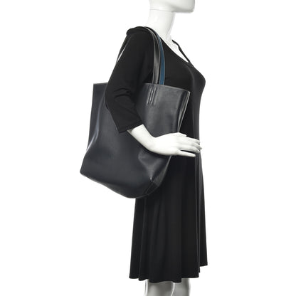 Hermes Veau Sikkim Double Sens 36 Reversible Tote Graphite Black Bleu Thalassa 5 of 19