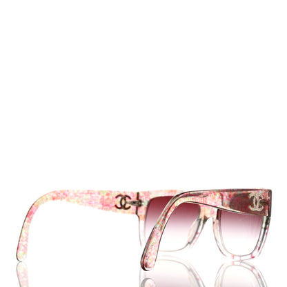 Chanel Acetate Multicolor Tweed CC Sunglasses 5220 Pink 4 of 8