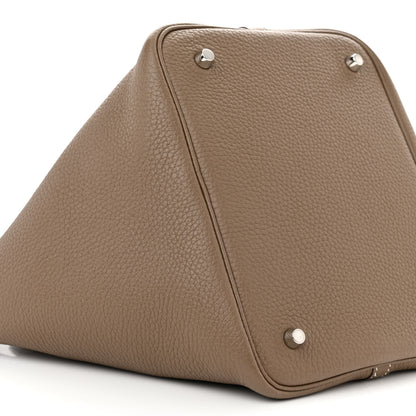 Hermes Taurillon Clemence Picotin Lock 22 MM Etoupe 9 of 10