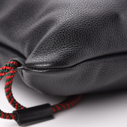 Gucci Calfskin Logo Drawstring Backpack Black 7 of 11