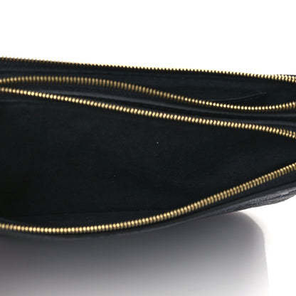 Louis Vuitton Empreinte Double Zip Pochette Black 6 of 10