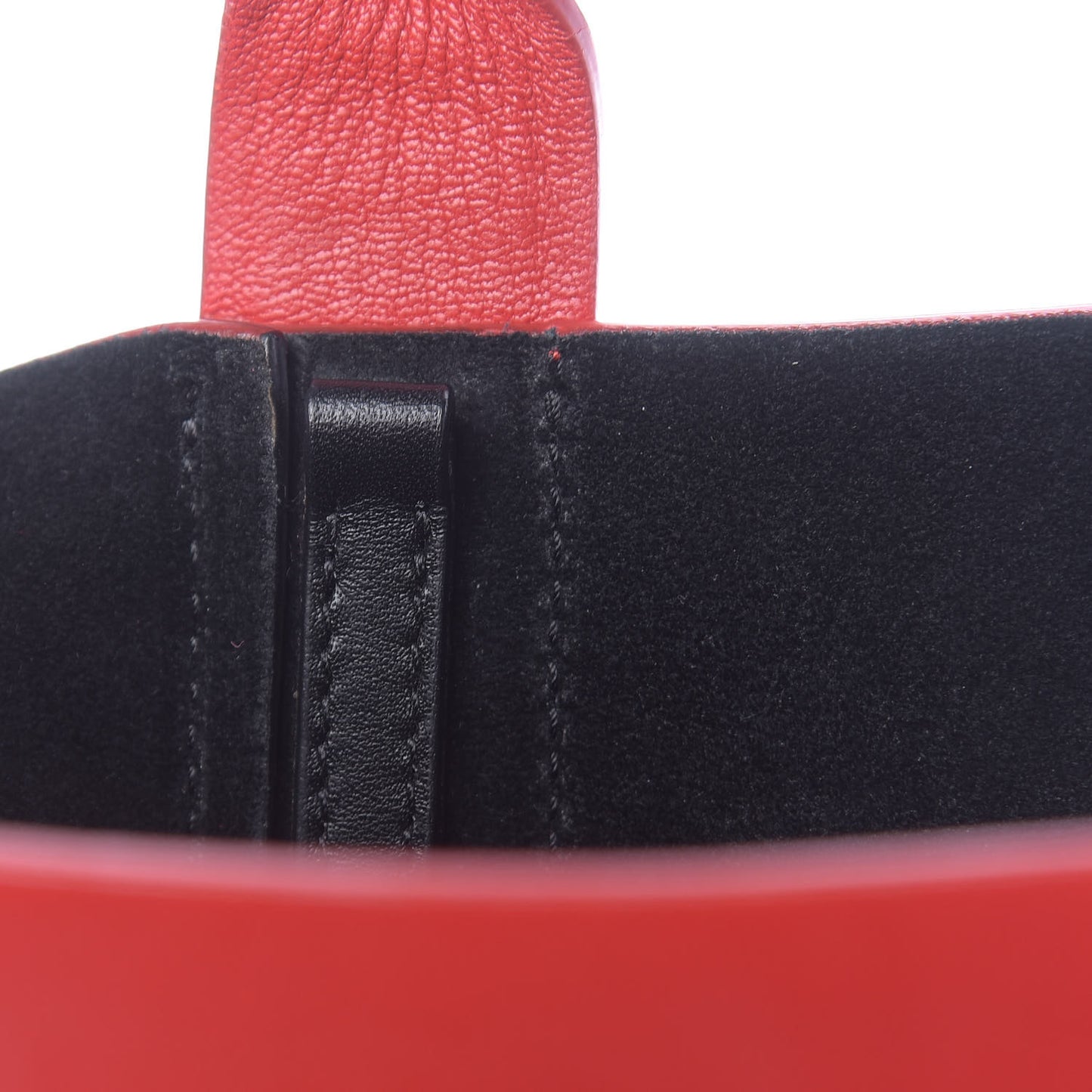 Smooth Calfskin Mini Trapeze Red